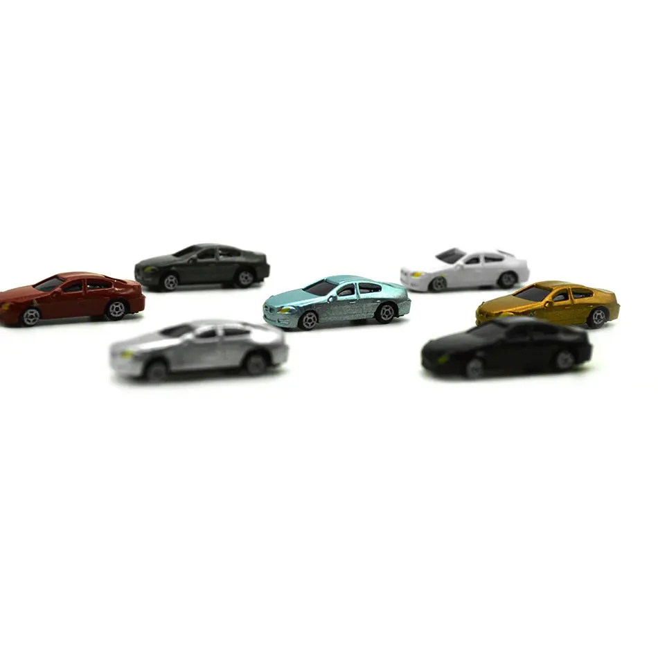 시뮬레이션 자동차 모델 규모 1:150 플라스틱 차량 Diy 모래 테이블 건축 디오라마 키트 10/20/50Pcs