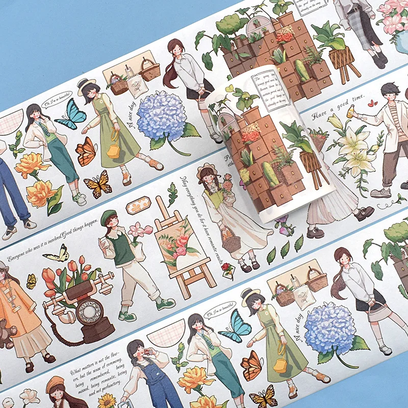 장식용 접착 테이프 문자 유럽 꽃다발 스크랩북 DIY 스크랩북 스티커, 로트 당 1 개