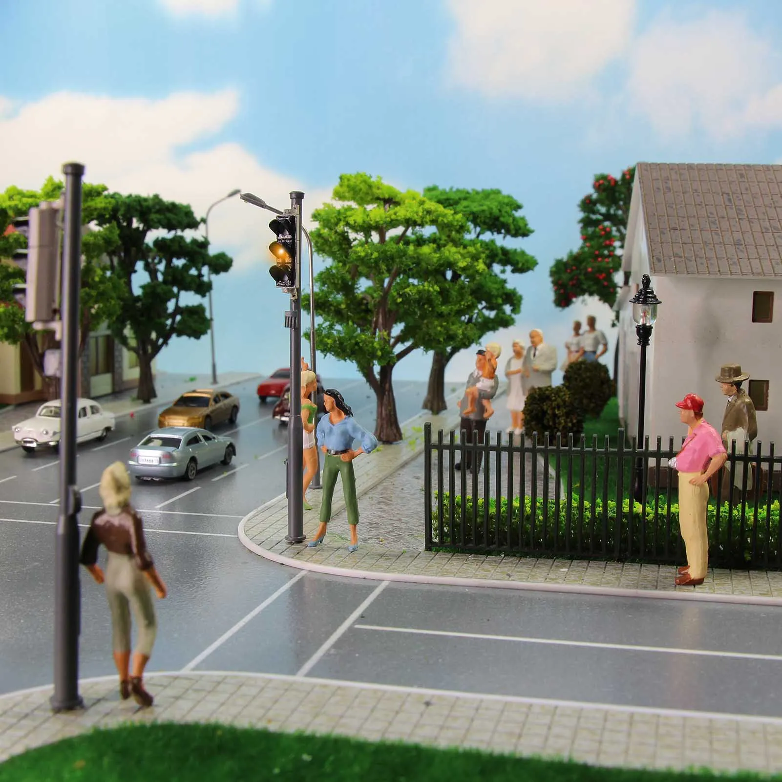 Evemodel-다른 포즈 모델 기차 1:43 O 스케일, 모든 스탠딩 페인트 피규어 승객 사람들 모델 철도 P4310, 30 개