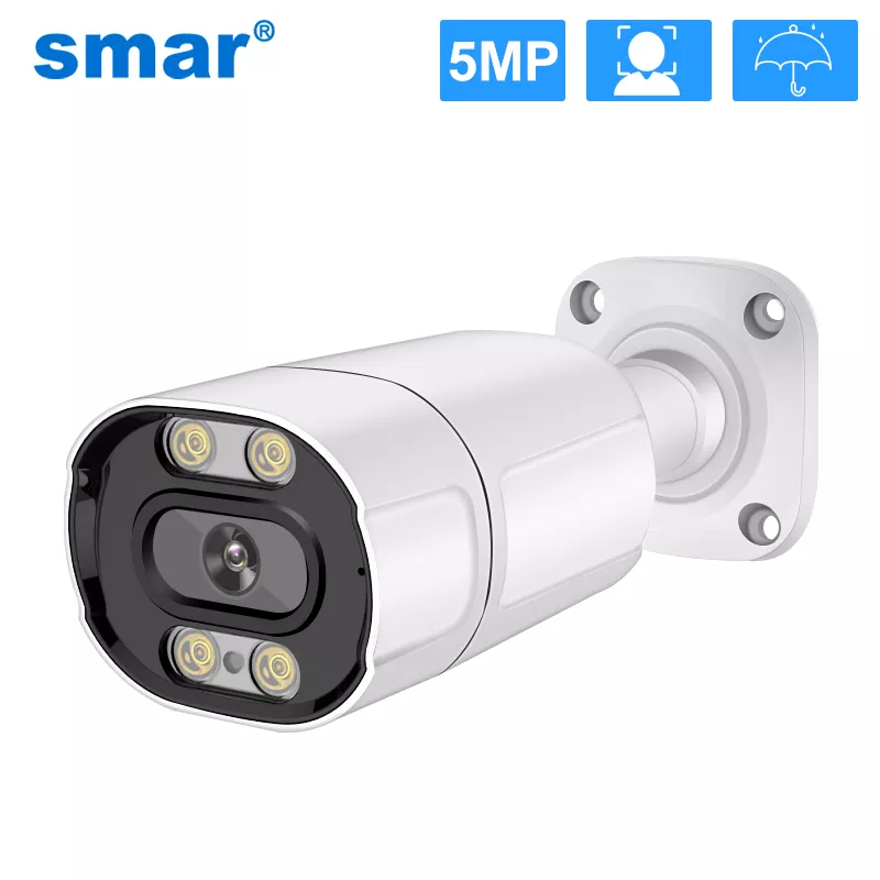 Smar 야외 POE IP 카메라, 지지대 AI 얼굴 인식 내장 마이크, 야외 방수 금속 홈 보안, 8MP, 5MP, 4MP, 3MP title=Smar 야외 POE IP 카메라, 지지대 AI 얼굴 인식 내장 마이크, 야외 방수 금속 홈 보안, 8MP, 5MP, 4MP, 3MP 