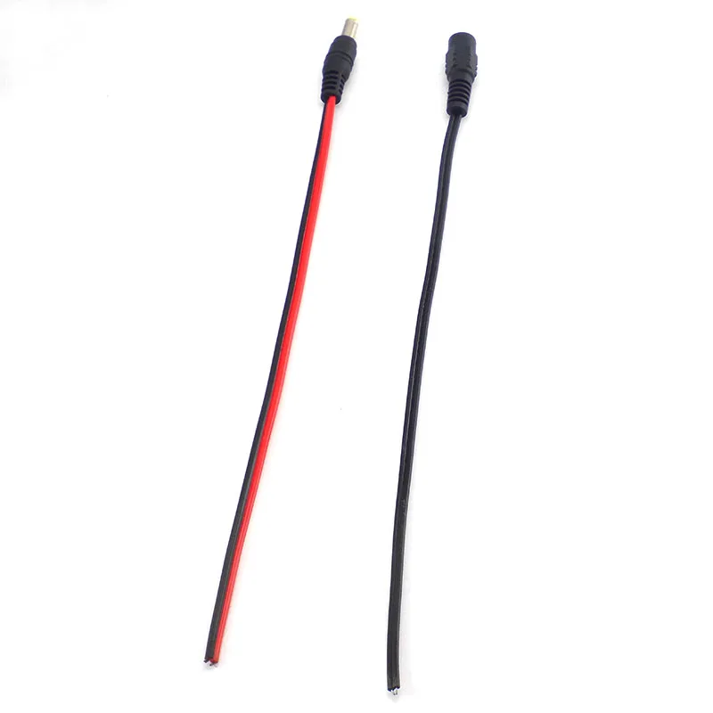 12V DC 커넥터 수 암 잭 케이블 어댑터 플러그 전원 공급 장치 26cm 길이 5.5X2.1mm, CCTV 카메라용