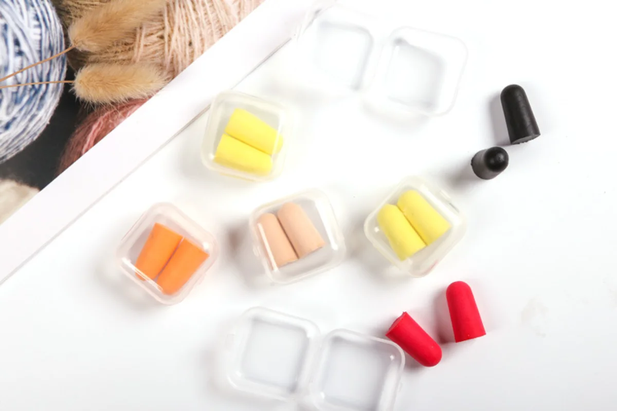 소음 감소 수면 방지 음악 방음 귀마개 보호 폼, 재사용 가능한 수면 귀마개, 1 개