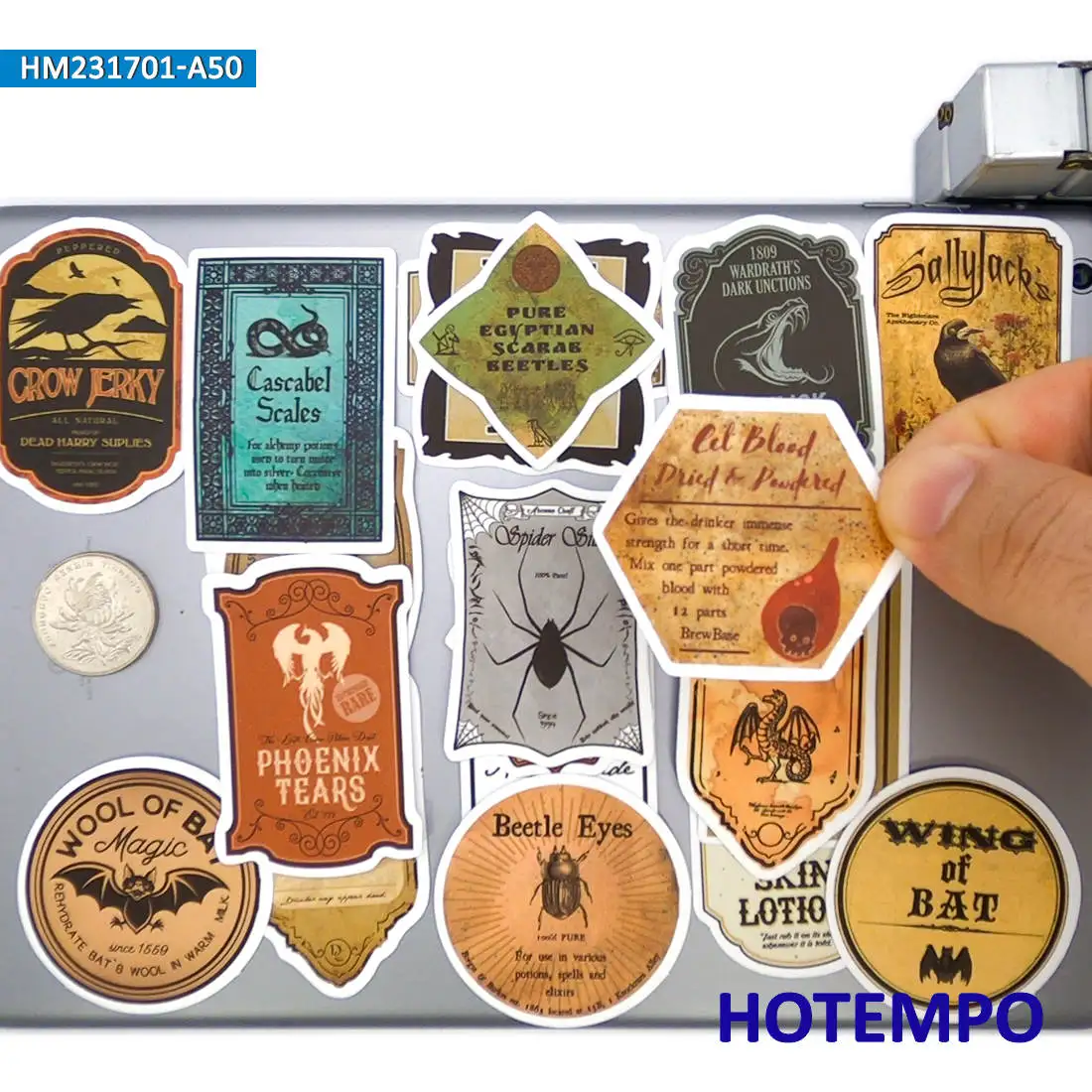 20/30/50 개, 마법의 물약 라벨 스티커, 레트로 마법사 연금술, 재밌는 데칼, 병, 수하물, 자전거, 자동차, 노트북, 전화, 유리, 컵, 스케이트 보드, 오토바이, 스티커 장난감