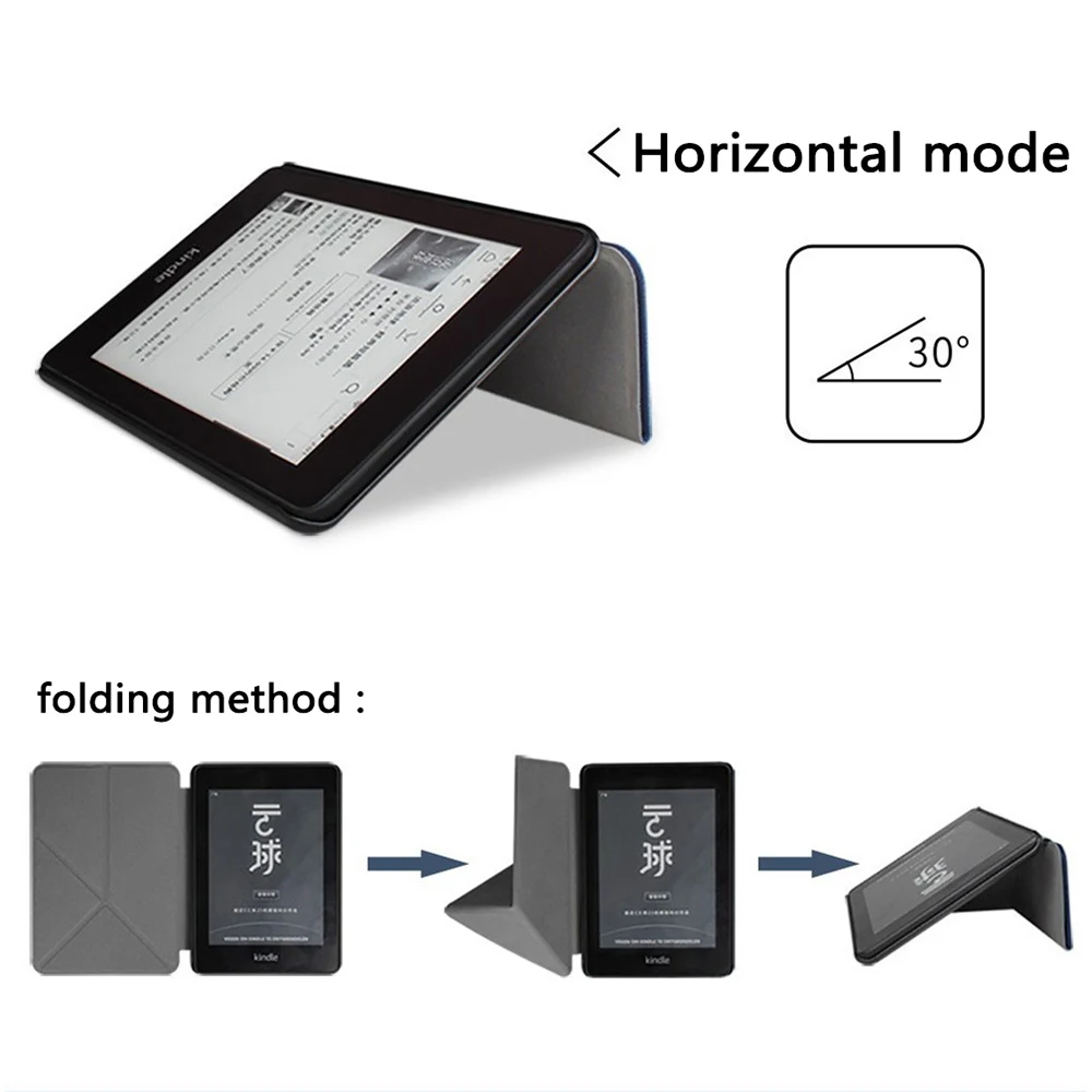 Kindle Paperwhite Oasis 접이식 스탠드 케이스, 2022 2019 2018 2 3 4 5 7 8 9 10 세대 11 세대 6 6.8 인치 파우치 커버