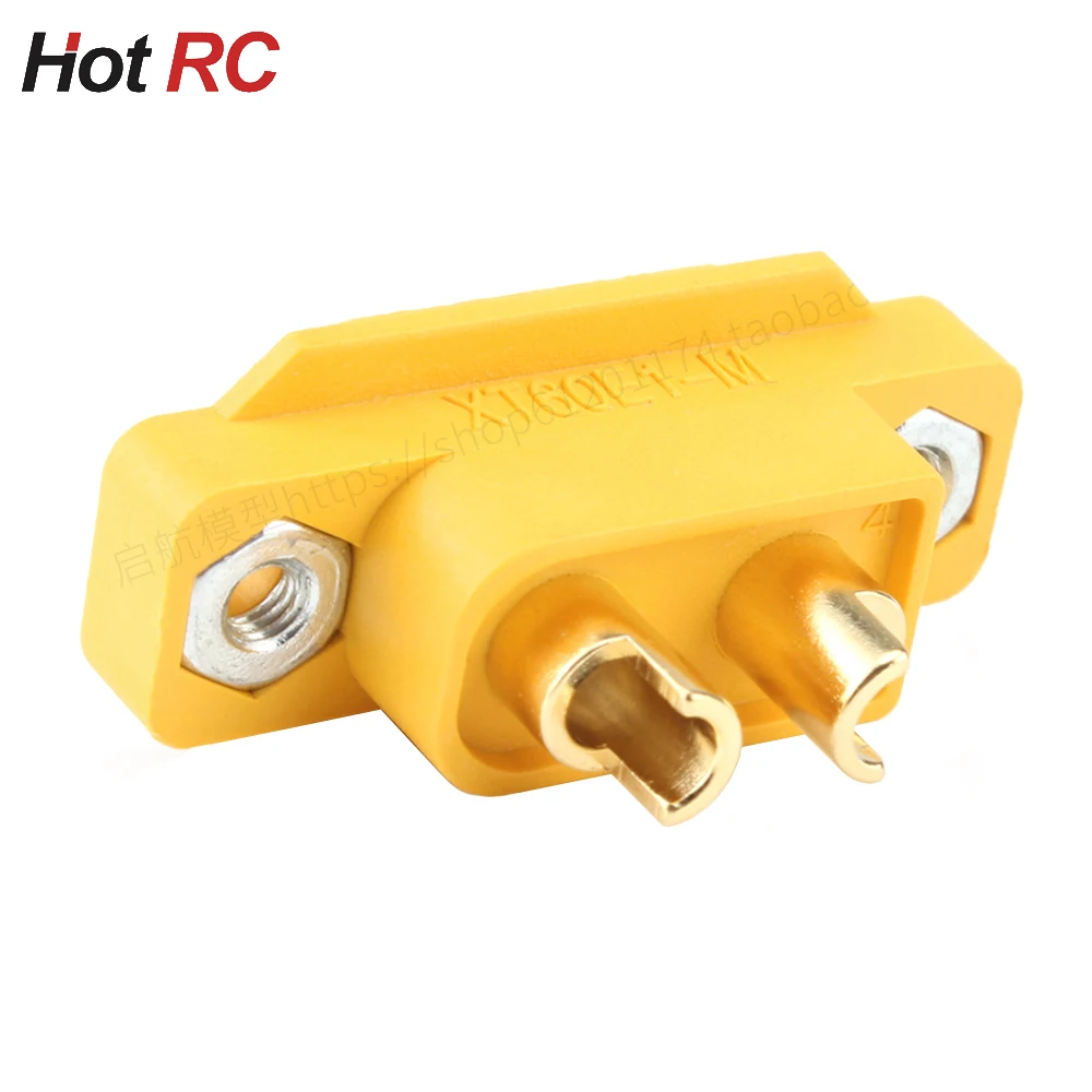 Amass XT60E-M XT60E XT60 황동 금도금 수 플러그 나사 장착 커넥터, 레이싱 FPV 멀티콥터 고정 보드 DIY