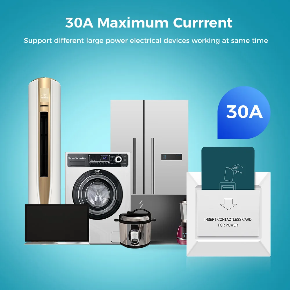 Hidead 호텔 방 전자 유도 스위치용 벽 접근 제어, 에너지 절약, TK4100, T5577, EM4305 와 같은 125KHz ID 카드