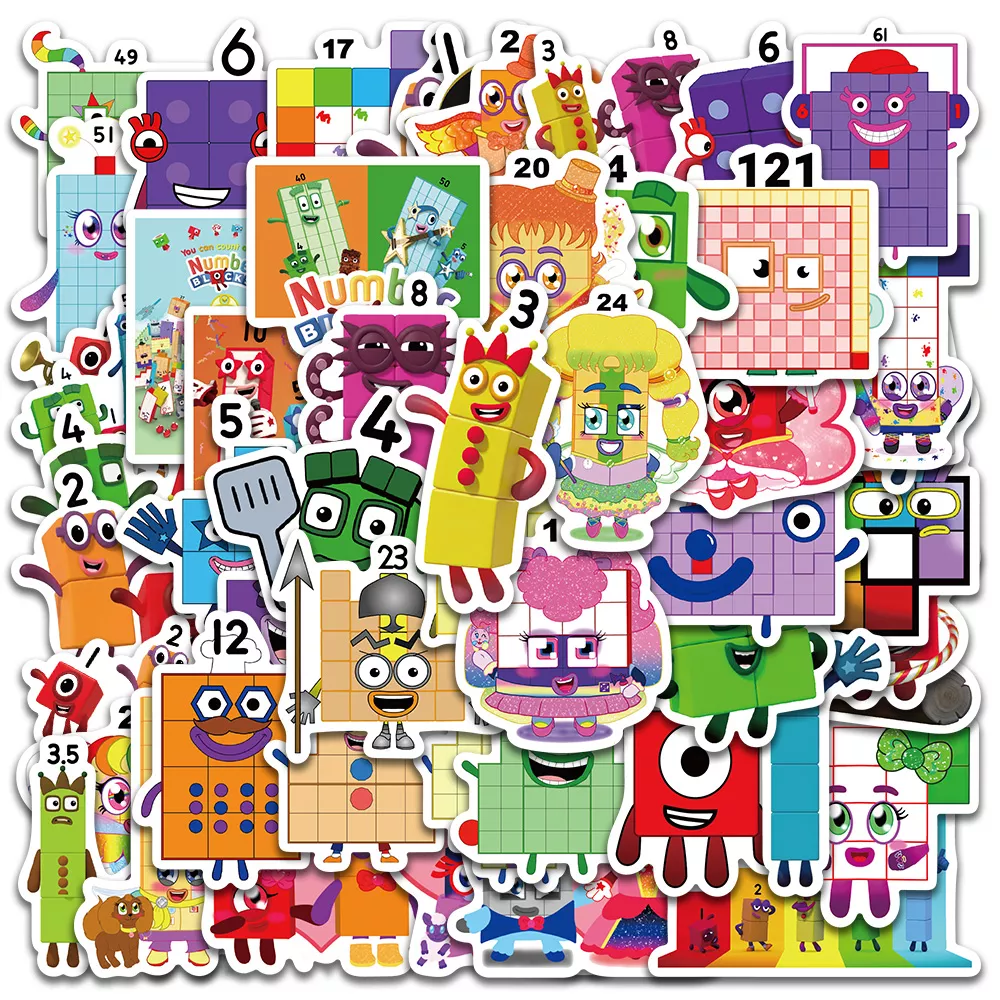 10/50pcs 귀여운 만화 애니메이션 Numberblocks 스티커 노트북화물 컵 방수 낙서 자전거 자동차 데칼 어린이 장난감 title=10/50pcs 귀여운 만화 애니메이션 Numberblocks 스티커 노트북화물 컵 방수 낙서 자전거 자동차 데칼 어린이 장난감 