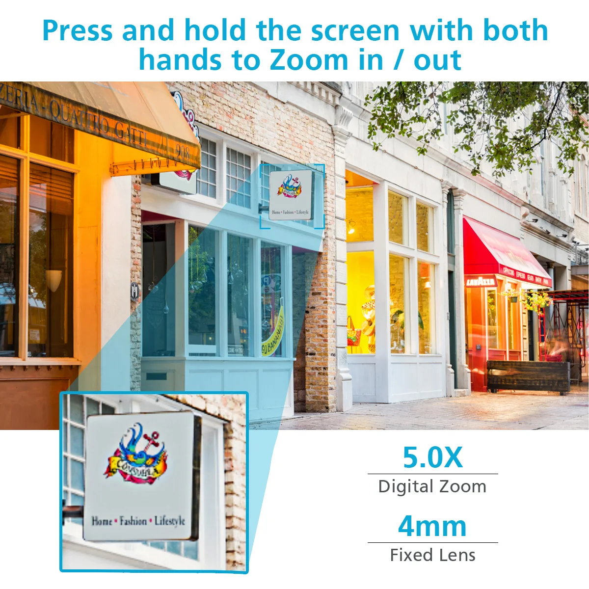 Hiseeu 무선 감시 CCTV 카메라, 4K 8MP PTZ 와이파이 IP 듀얼 렌즈, 5 배 확대, AI 인간 감지, ONVIF 카메라, 보안 보호