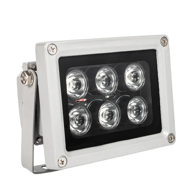 IR 야간 투시경 CCTV 보안 카메라 필 라이트, IR 조명기, 적외선 램프, 최대 120m 거리, 6 LED IR 조명, 850nm