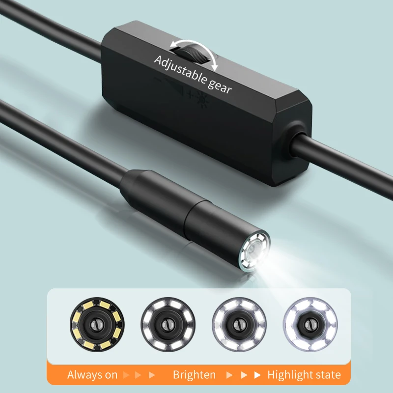 5.5 안드로이드 내시경 검사 카메라, 3 in 1 카메라, USB, 마이크로 USB, C타입, 휴대폰용 방수, 8mm