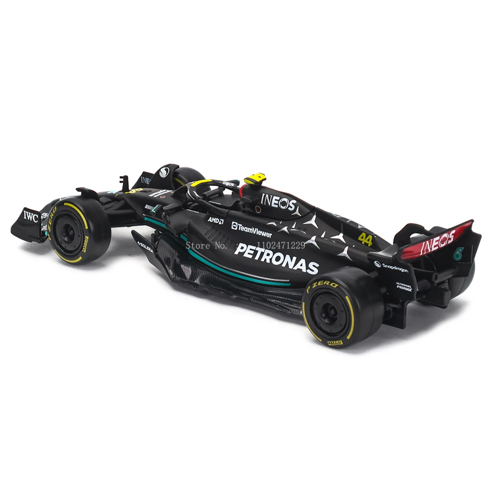 Bburago 1:43 메르세데스 AMG 페트로나스 F1 팀 W14 2023 #44 해밀턴 #63, 로드 러셀 합금 자동차 다이캐스트 모델 장난감 소장품