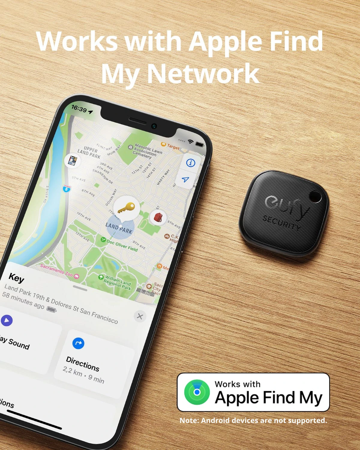 Eufy Security SmartTrack 링크, 애플 내 키 파인더, 블루투스 트래커, 이어버드 및 러기지 폰 파인더, IOS 호환