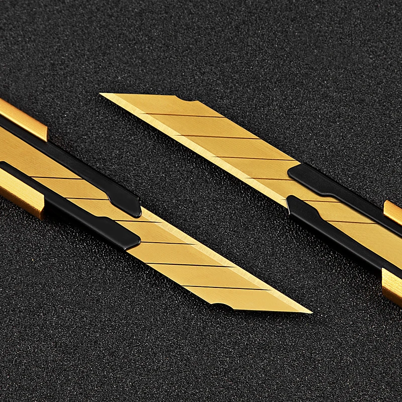 Youpin Fizz-고탄소 스틸 아트 나이프, 골드 메탈 블레이드, 자동 잠금 디자인, 날카로운 각도, 골절 칼 커터, 가정용, 신제품