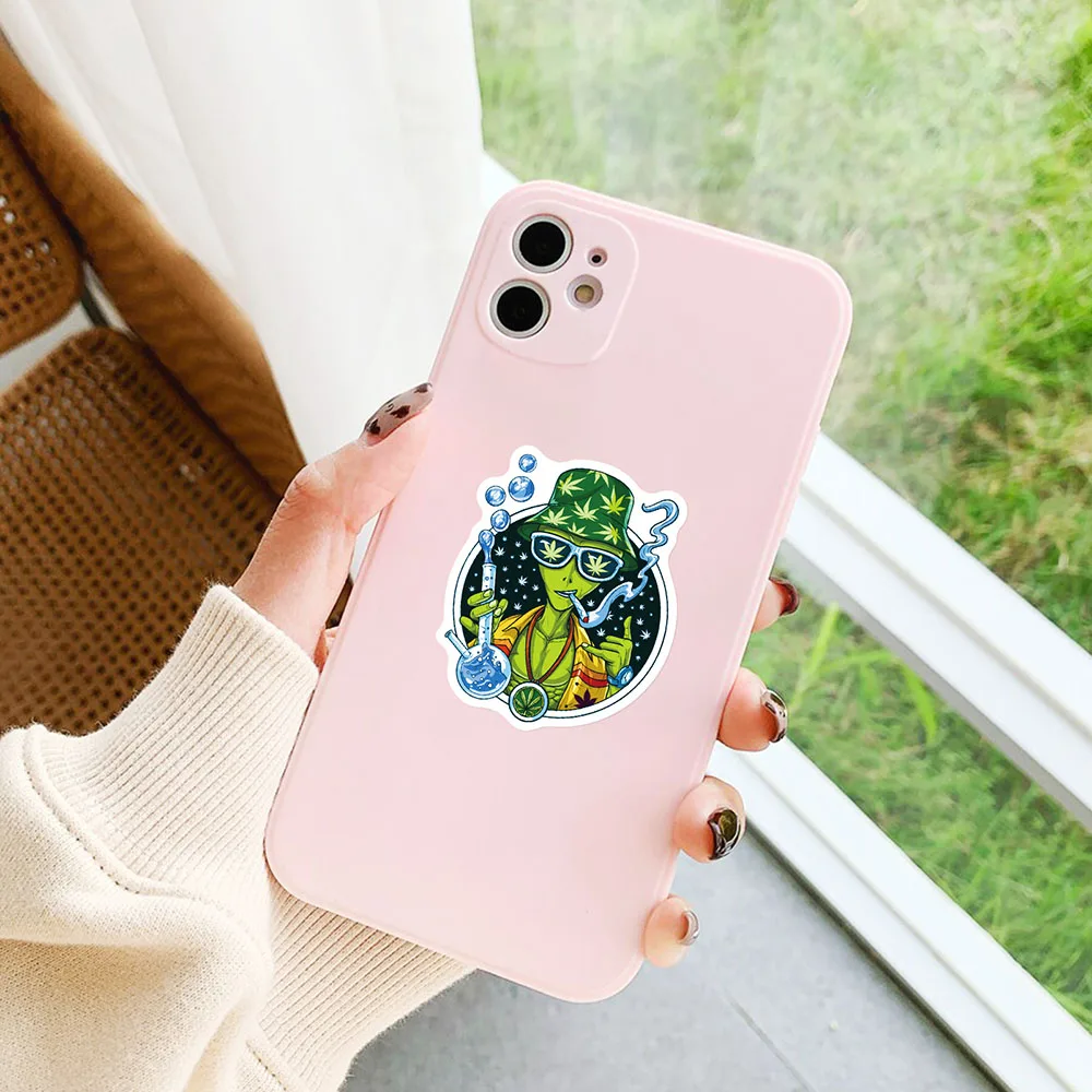 10/30/50PCS 재미있는 캐릭터 잎 잡초 흡연 스티커 노트북 오토바이 스케이트 보드 방수 쿨 키즈 스티커 데칼