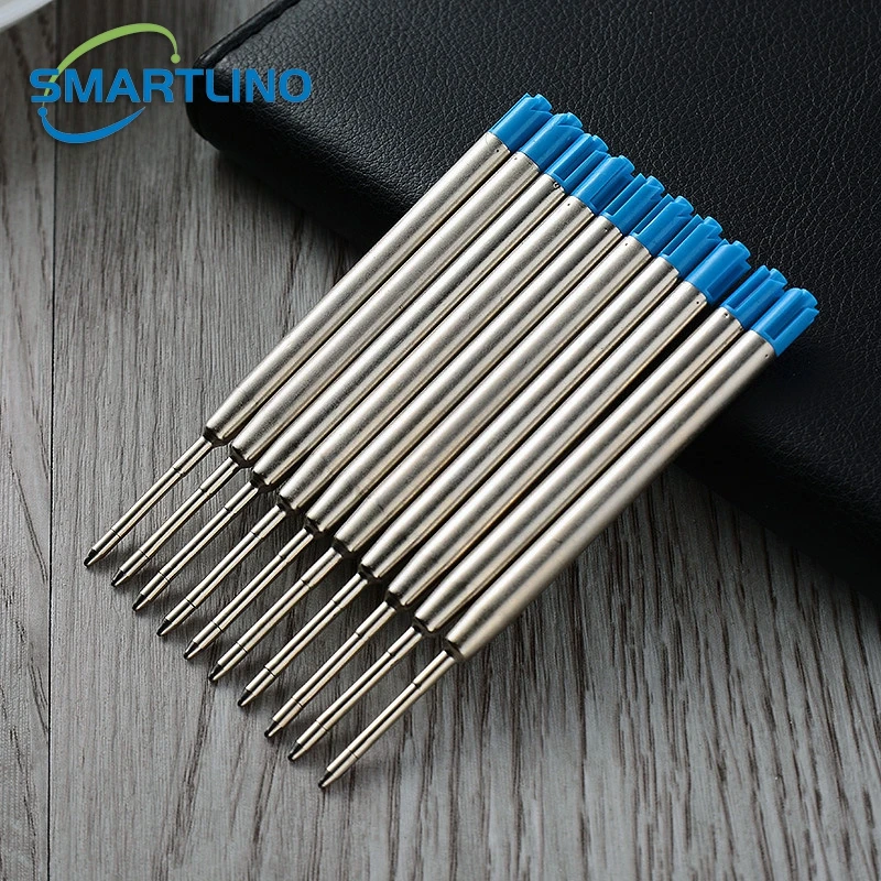 금속 전술 펜 리필 교체 젤 잉크 리필, 개폐식 볼펜 파커 학교 사무실 문구, 5 개