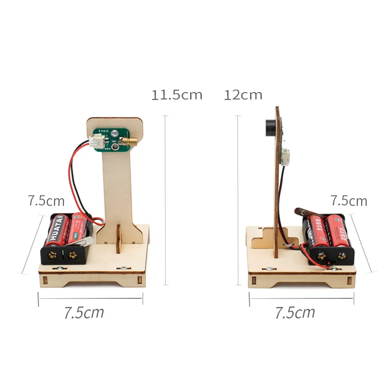 DIY 적외선 알람 STEM 장난감, 과학 실험 도구 키트, 교육용 나무 퍼즐 게임 학습, 어린이 선물