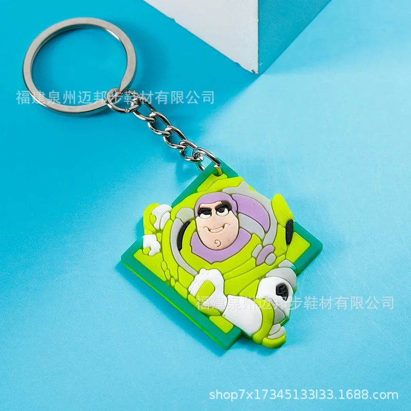 Disney Pixar Cars Lightning McQueen Mater Jackson Glass Cabochon Keychain Bag Car Key Chain Ring Holder Charms Keychains Gift