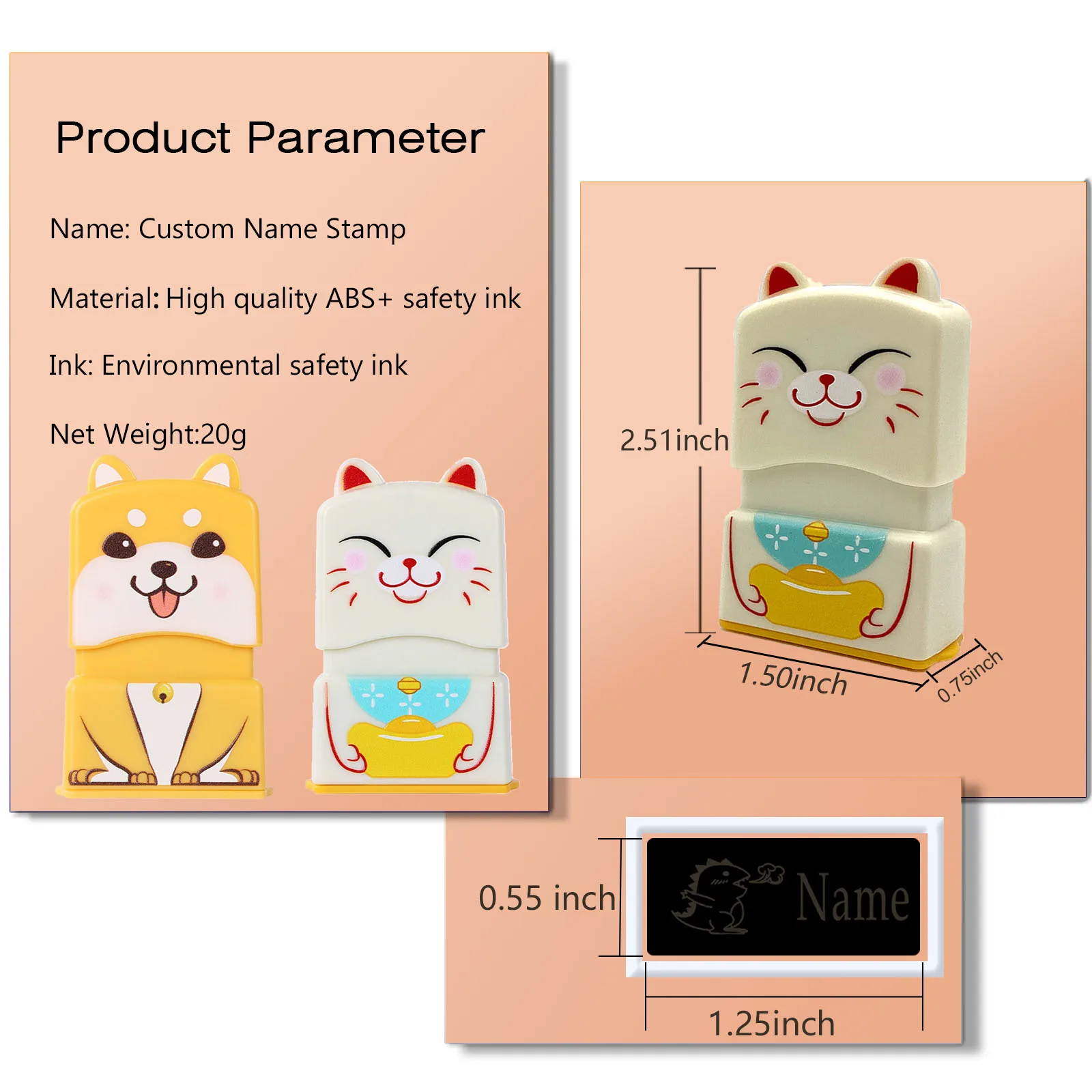 아기 어린이 교사 의류에 대한 사용자 정의 이름 스탬프 귀여운 DIY 개인 이름 인감 스탬프 의류 보육 유치원