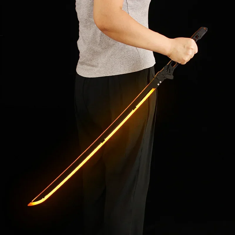 1:1 발광 장난감 광선검 대형 모델, 일본 소드 아크릴 장난감, 사이버 무기 코스프레, 주변 선물, 80cm