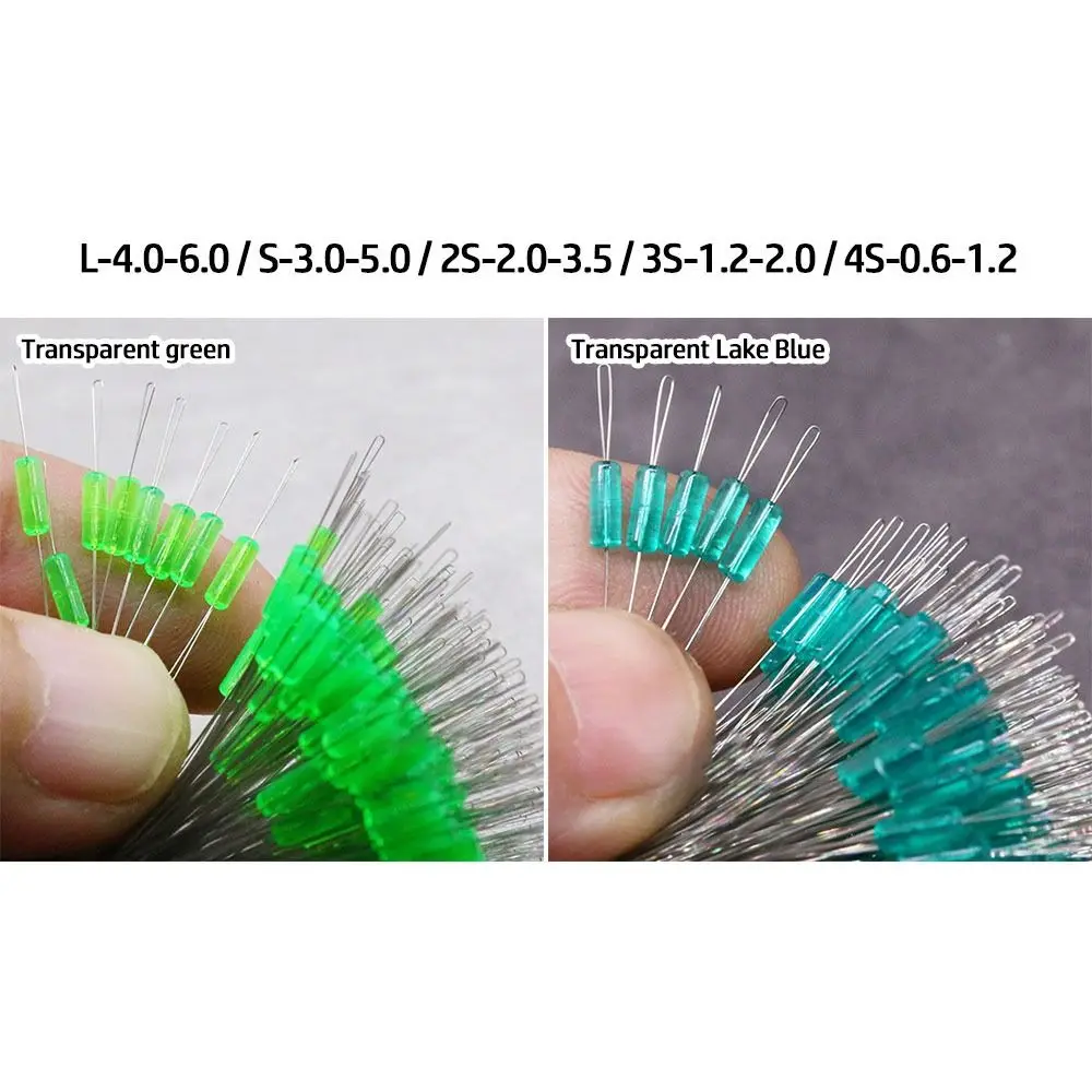 플로트 낚시 보버 실리콘 스토퍼 스페이스 콩 커넥터, 낚싯줄 저항 낚시 액세서리, 5 가지 색상, 가방 당 100 개