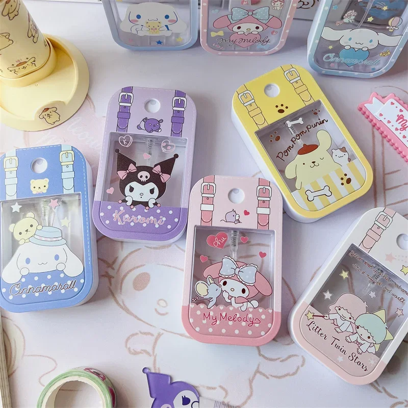 산리오 플라스틱 디스펜스 스프레이 병, 귀여운 헬로키티 시나모롤, 마이 멜로디, ABS 애니메이션 여행 휴대용 펜던트, 소녀 선물, 45ml