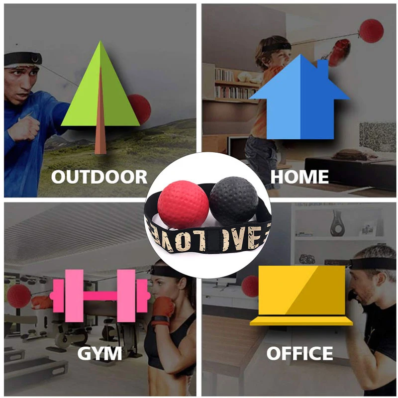 복싱 리플렉스 볼 헤드 마운트 PU 펀치 볼, MMA 샌다 훈련 핸드 아이 반응 체육관 샌드백, 무에타이 복서 피트니스 장비