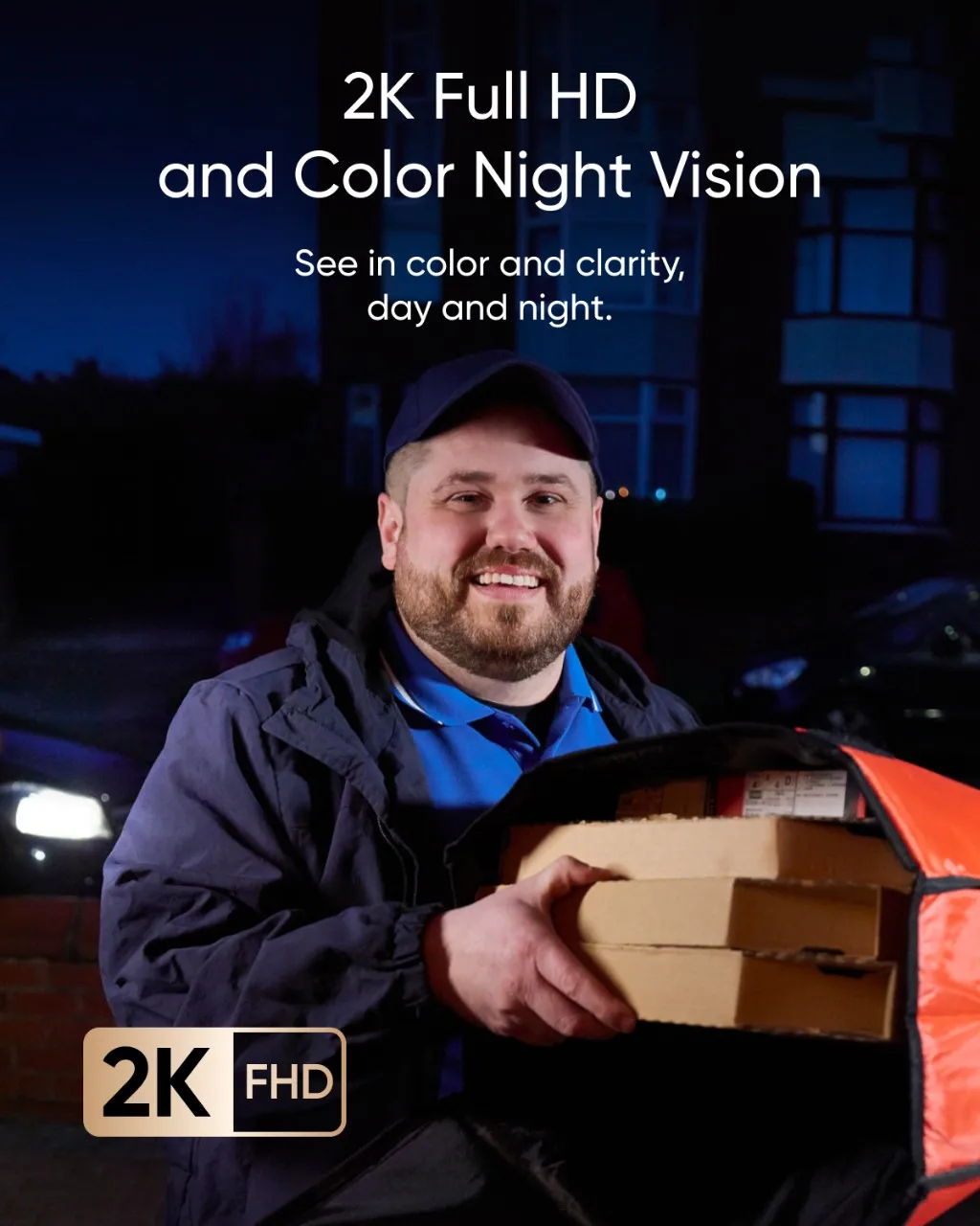 Eufy 듀얼 카메라 보안 비디오 초인종, 배송 가드 포함, 2K 풀 HD 컬러 나이트 비전, 유선 또는 배터리 전원, E340