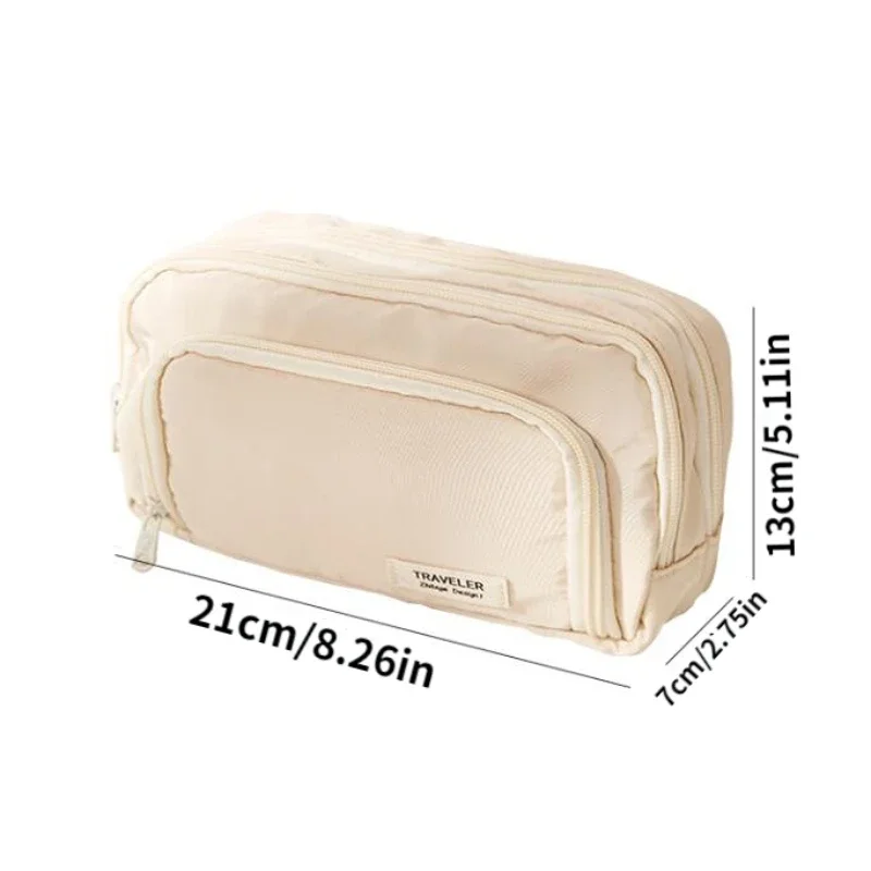 대용량 연필 가방, 미적인 학교 큰 파우치, 소녀 귀여운 문구 홀더 가방, 어린이 펜 케이스, 학생 학용품