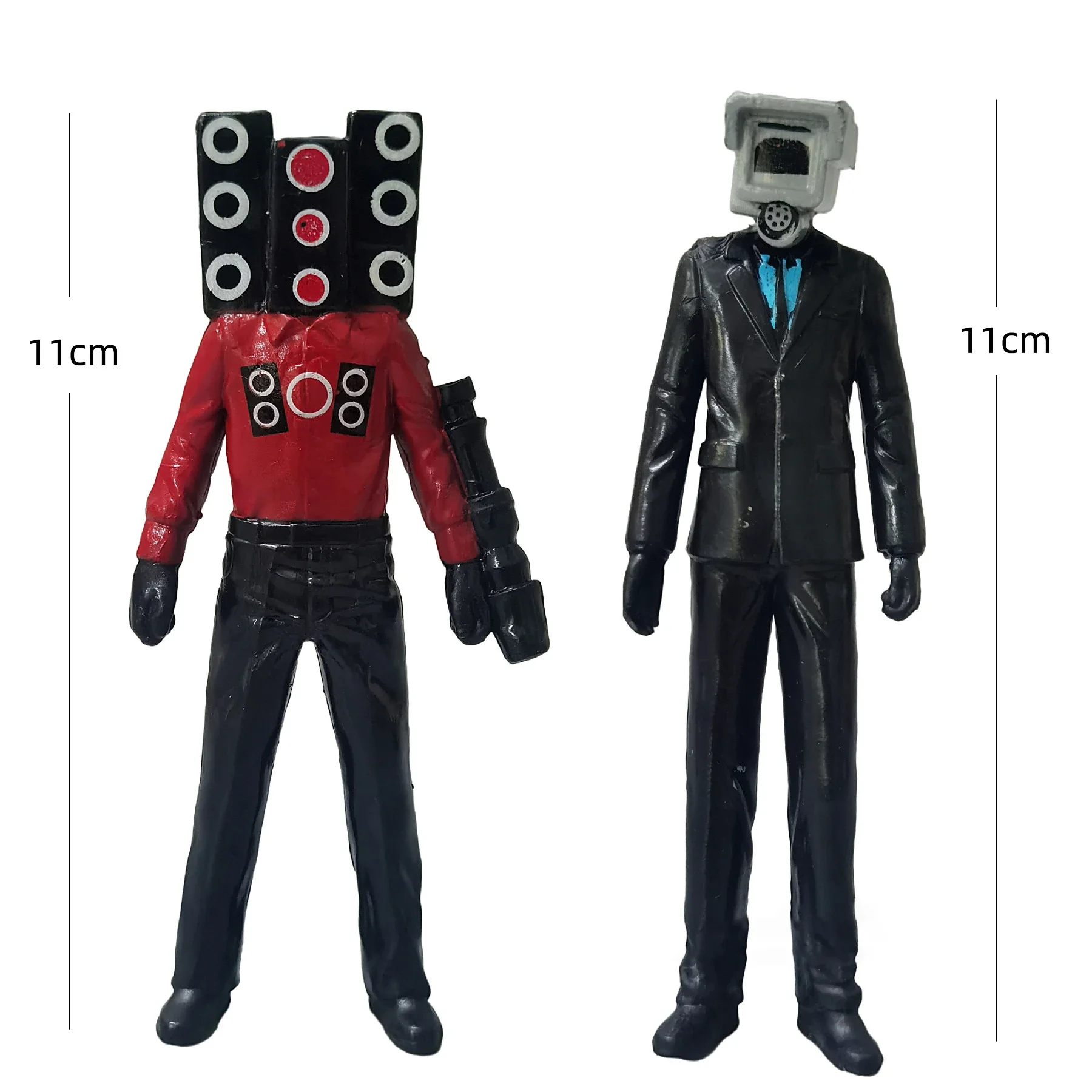 Skibidi 화장실 액션 피규어 세트, 게임 인형 피규어 장난감 모니터, 남자 케이크 장식, 어린이 생일 선물, 크리스마스, 6 개, 8 개, 9 개