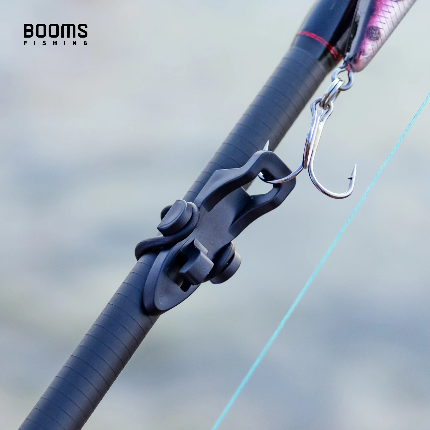 Booms Fishing HK1 낚시 후크 홀더 키퍼, 미끼 후크, 40 개 고무 링, 낚시 태클 액세서리, 안전 유지, 20 개