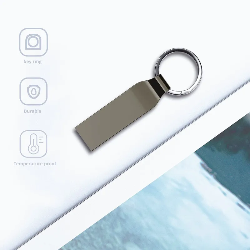 금속 USB 플래시 드라이브 키 체인 펜드라이브, 방수 USB 펜, 256GB, 512GB, USB 메모리 스틱 플래시 디스크, 64GB, 128GB