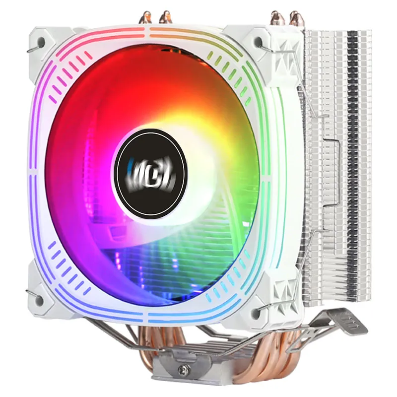 CPU 쿨러 LGA 2011 냉각 팬, RGB 120mm, 4 구리 파이프 X79 X99 마더보드, AMD3 AM4 LGA 인텔 1200 1356 1150 1155 1700 CPU 팬