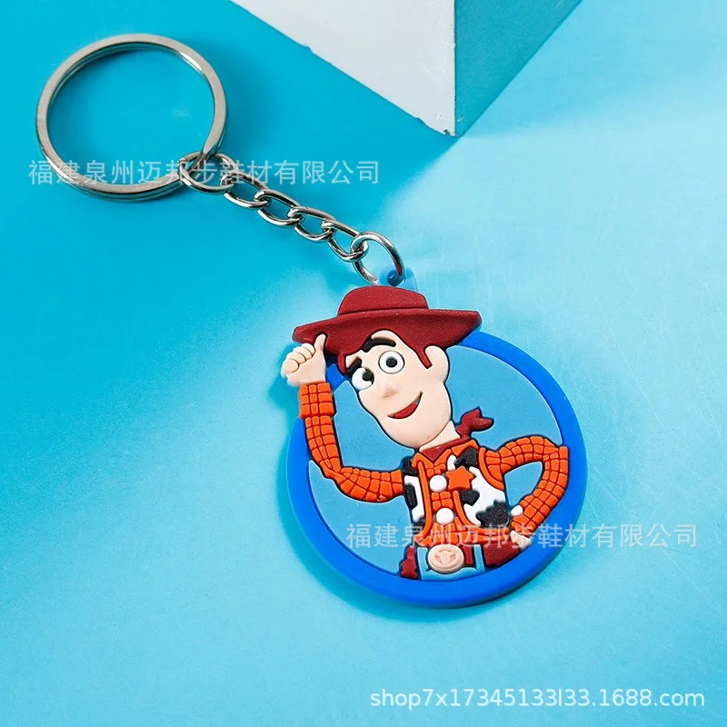 Disney Pixar Cars Lightning McQueen Mater Jackson Glass Cabochon Keychain Bag Car Key Chain Ring Holder Charms Keychains Gift