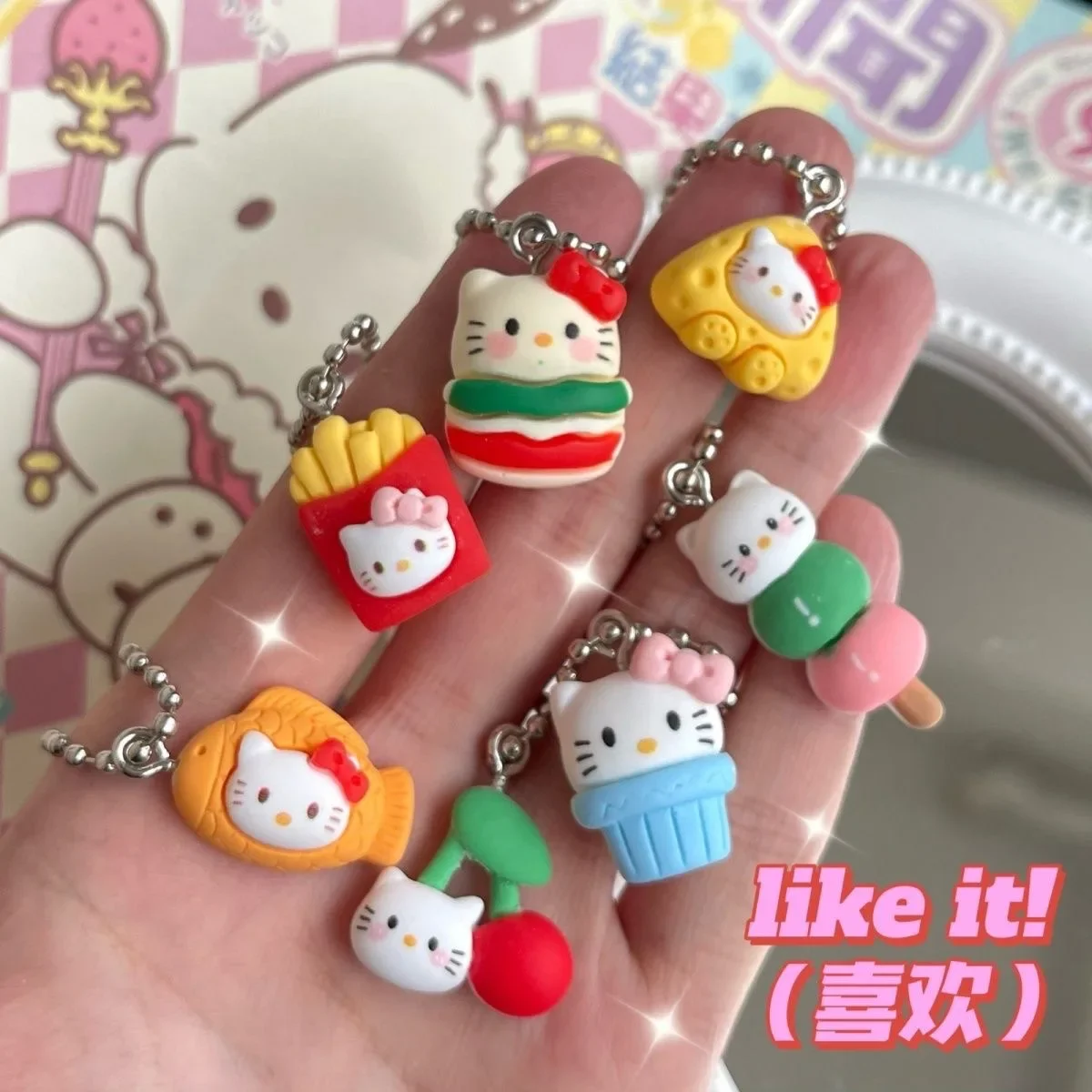 카와이 산리오 애니메이션 헬로 키티, 재미있는 원피스 키체인, 만화 프렌치 프라이, 버거 전화 케이스, 배낭 행어 장식 선물 title=카와이 산리오 애니메이션 헬로 키티, 재미있는 원피스 키체인, 만화 프렌치 프라이, 버거 전화 케이스, 배낭 행어 장식 선물