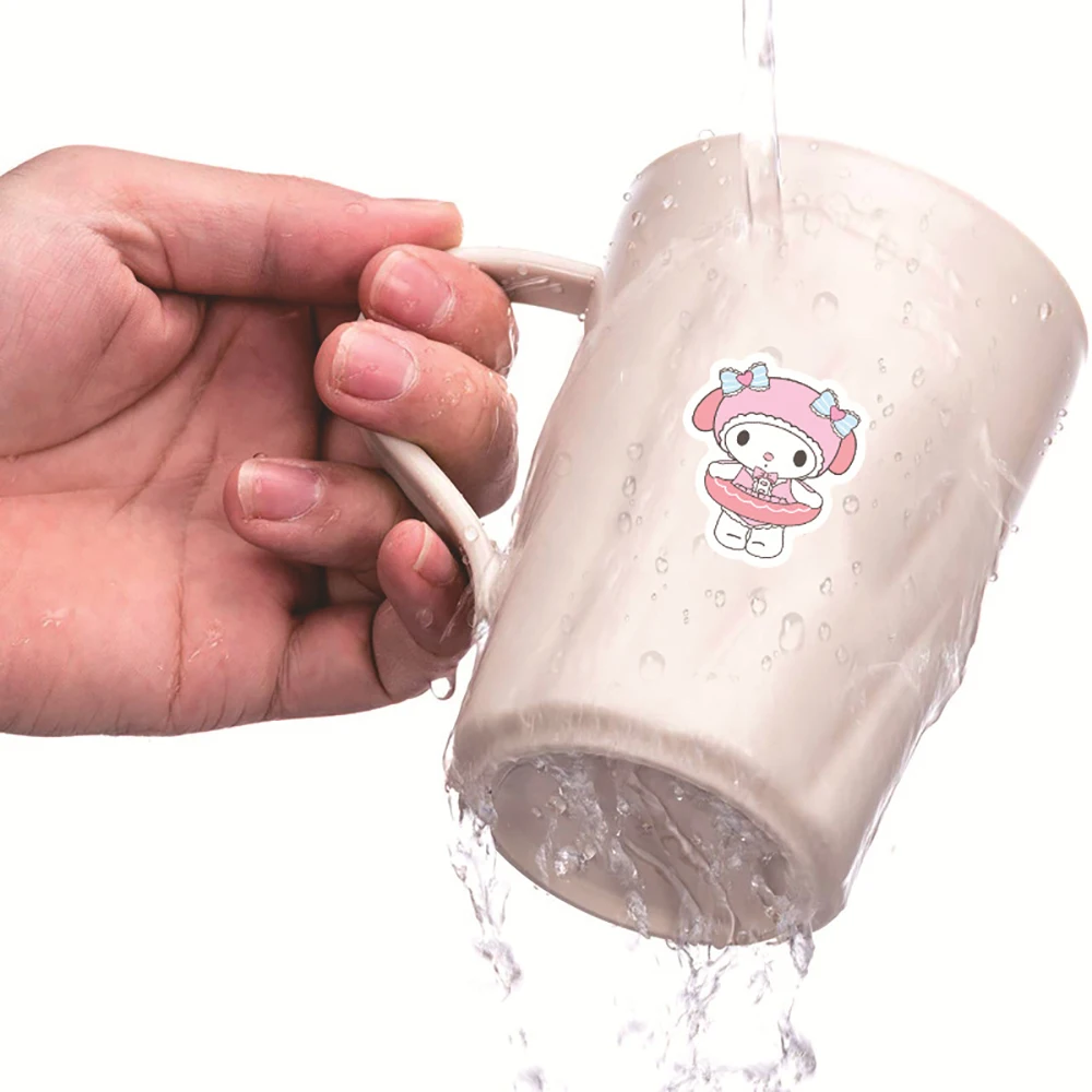 귀여운 마이 멜로디 애니메이션 스티커, 노트북 데칼, 기타 오토바이 전화 수하물 자동차 DIY 만화 스티커, 어린이 장난감, 10 25 40 개