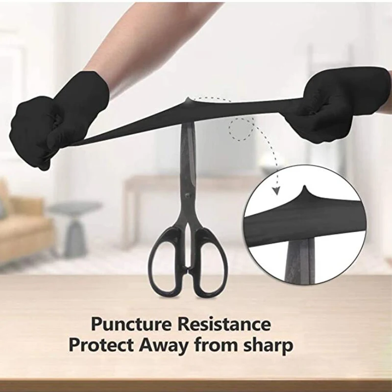 주방 라텍스 니트릴 장갑, 가정용 청소 미용 이발사, 식품 등급 케이크 베이킹 일회용 작업 장갑, 100 개, 20 개