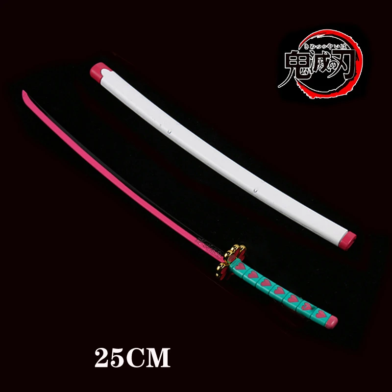 Kimetsu no Yaiba 칼 무기 악마 슬레이어 사토만 탄지로 코스프레 칼 1:1 애니메이션 닌자 칼 나무 25cm 카타나 소품