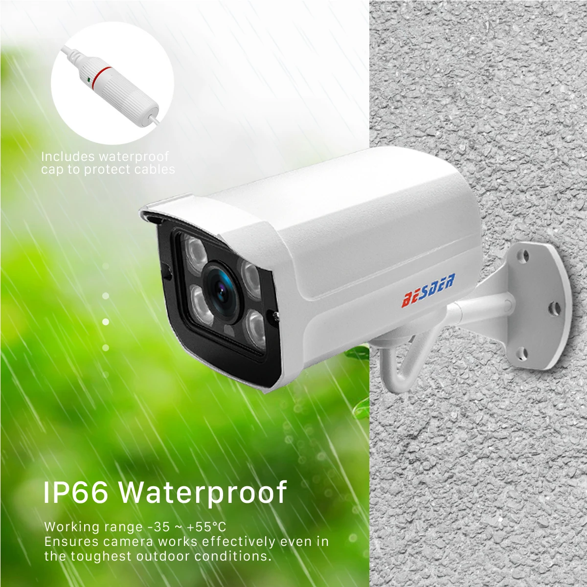 BESDER-와이드 앵글 2.8mm 2MP 4MP 5MP 8MP IP 카메라, 방수 감시 P2P RTSP 불렛 CCTV 카메라, 이메일 경고 XMEye 야외