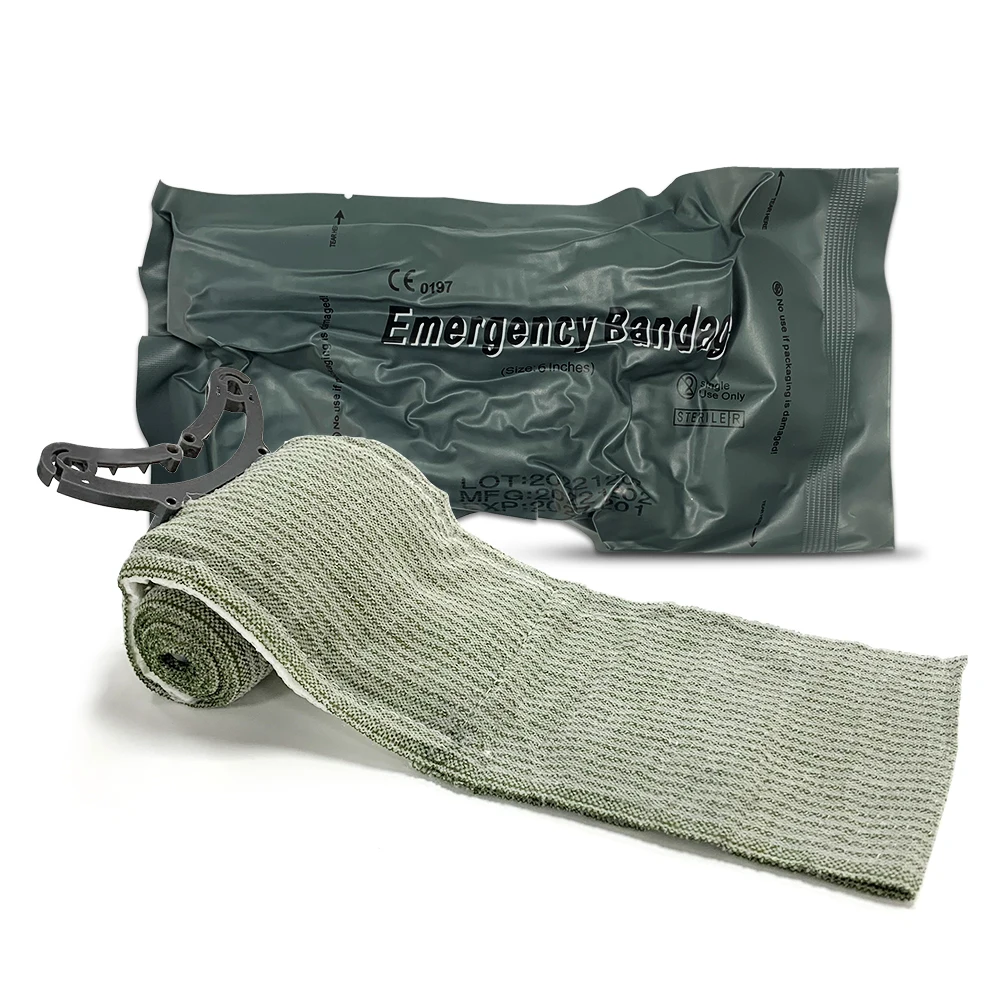 4/6in 이스라엘 붕대 상처 드레싱 긴급 이스라엘 붕대 전투 압축 전술 응급 처치 IFAK 외상 군사 의료