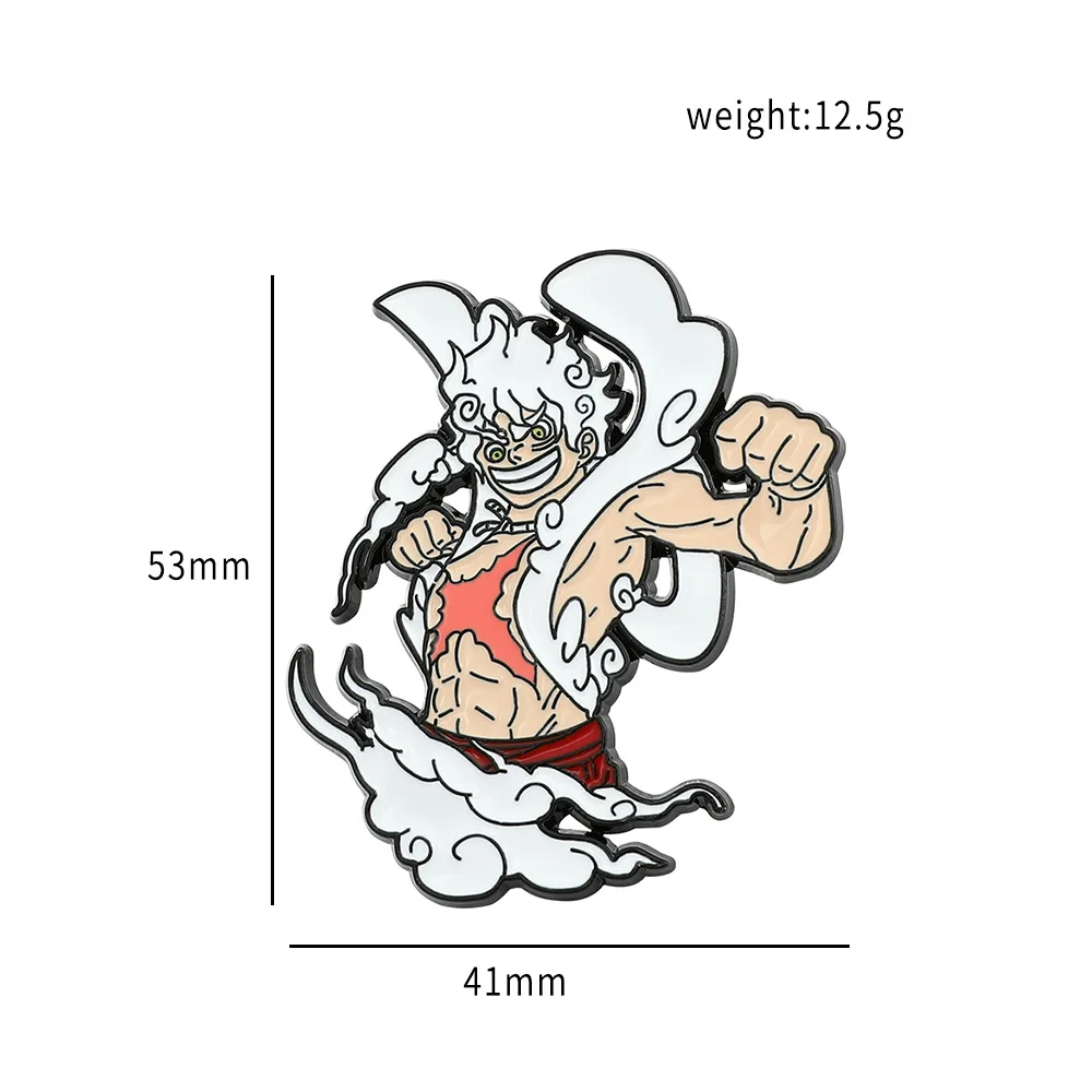 원피스 에나멜 브로치 만화 루피 조로 나미 다지기 산지 우소프 애니메이션 액션 피규어 금속 배지 배낭 라펠 핀 장난감