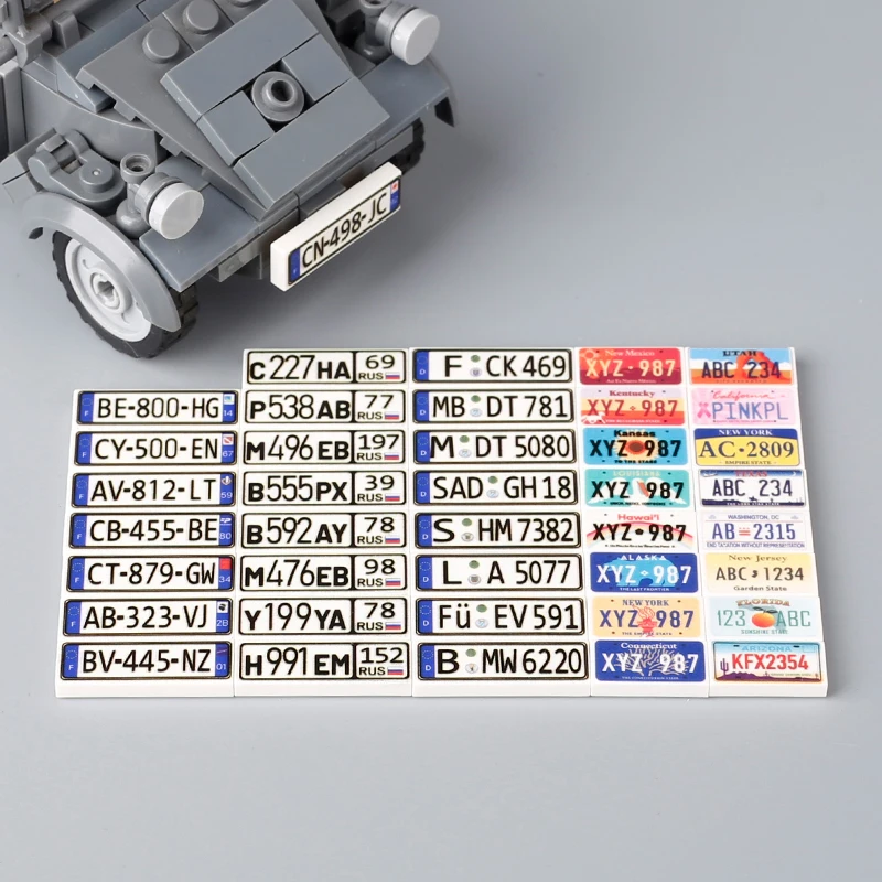 MOC 인쇄 부품 피규어 액세서리, 빌딩 블록 영화 포스터, 조미료 병 음식 사인 장식 소품, 미니 벽돌 장난감