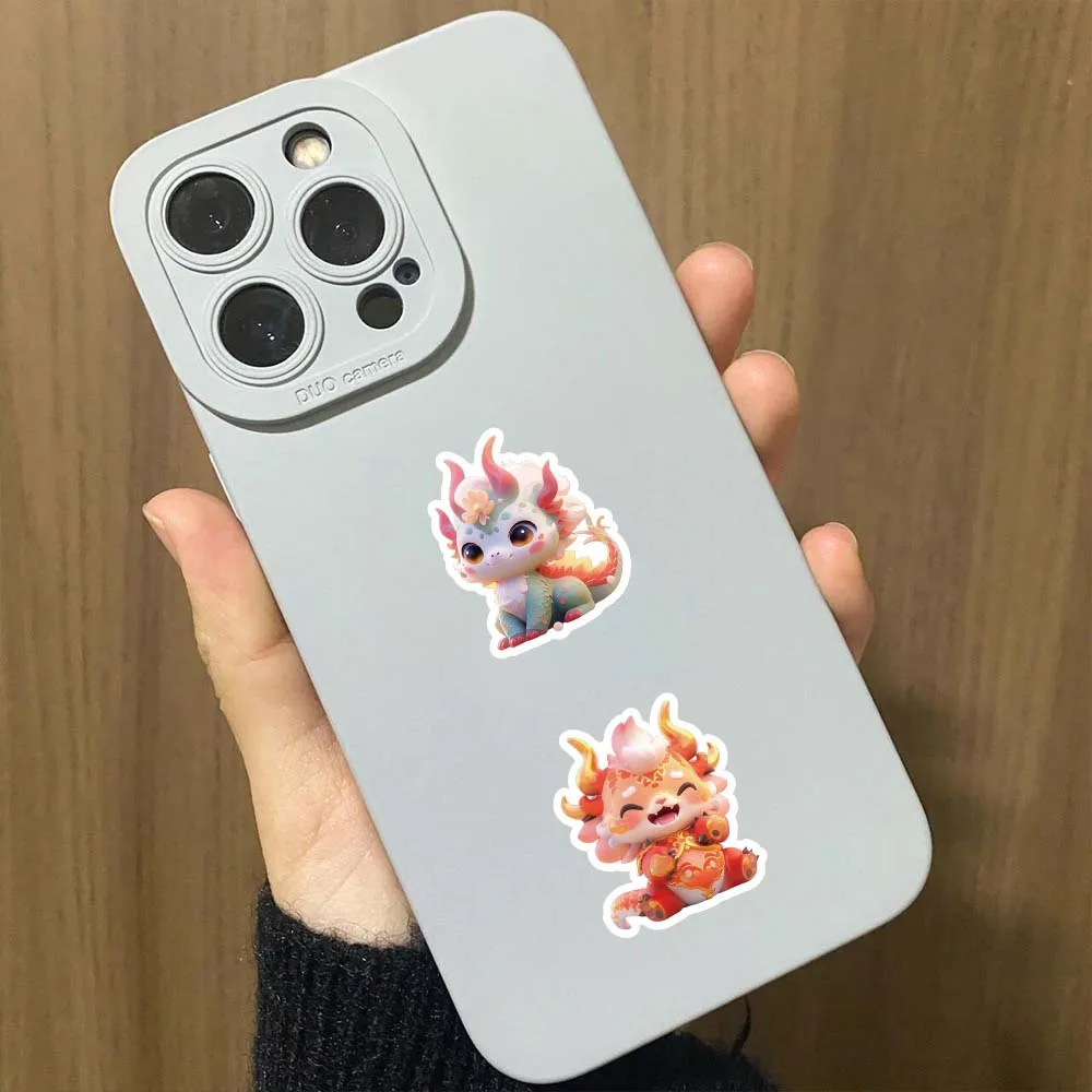 만화 귀여운 드래곤 변형 스티커 팩, 어린이 여행 수하물 노트북 헬멧 스크랩북 장식, 그래피티 데칼, 10 개, 60 개