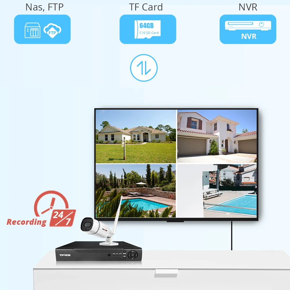 5MP IP 카메라 야외 WiFi 카메라 무선 감시 1080P 비디오 홈 보안WiFi 카메라 양방향 오디오CamHi CamHipro Hipro 캠