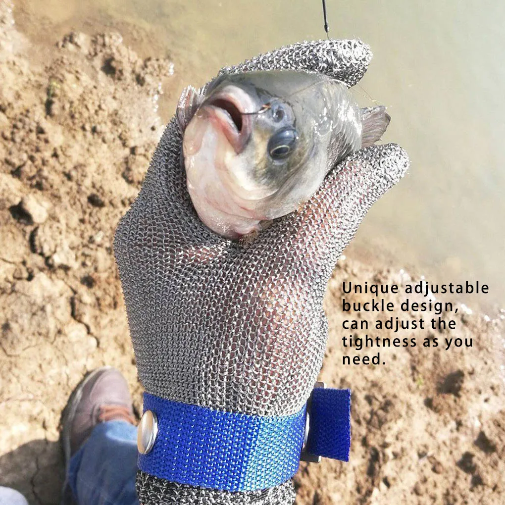 스테인레스 스틸 와이어 금속 메쉬 절단 방지 장갑, 안전 절단 방지 찔림 방지 장갑, 정육점 절단 방지 장갑