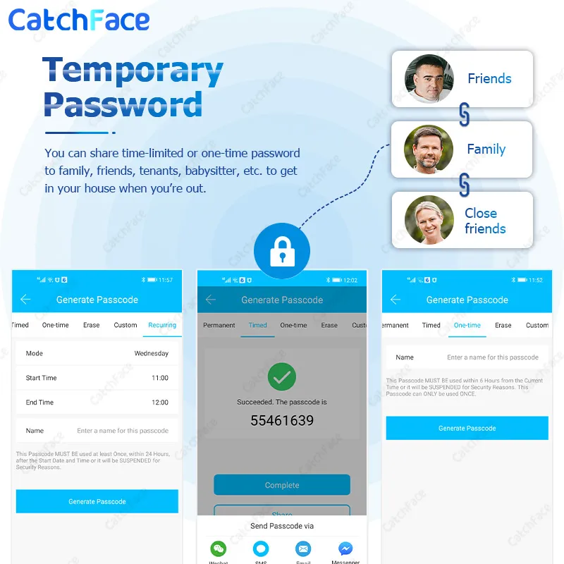 지문 방수 야외 정원 잠금 장치, 원격 제어, TTLock 앱 코드, 키리스 스마트 도어락, 전기 림 잠금 장치 및 게이트웨이