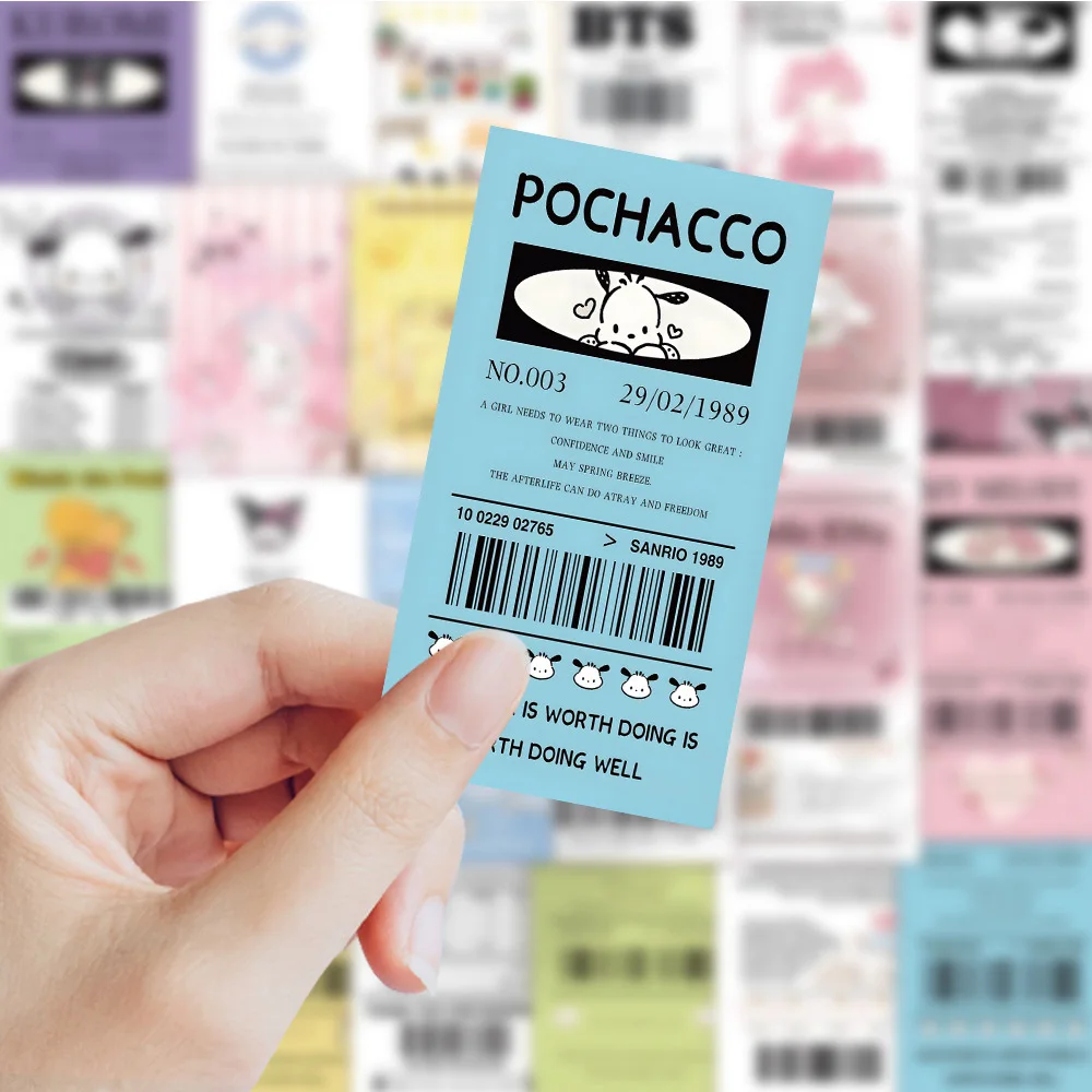 산리오 마이멜로디 만화 스티커, 일기 스크랩북 냉장고 기타 전화 노트북 자전거 DIY 방수 데칼, 10 30 60 개