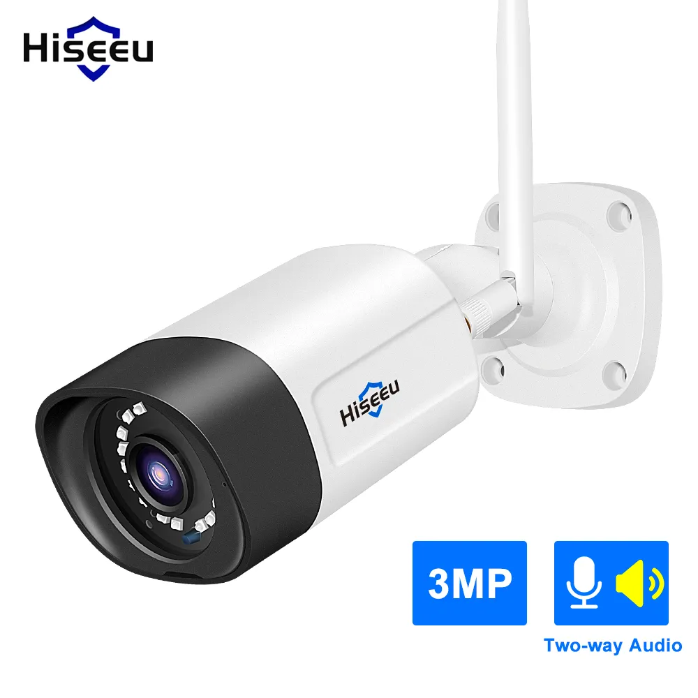 Hiseeu 무선 IP 카메라, 야외 방수 CCTV, 와이파이 감시 보안 카메라, Eseecloud 무선 시스템용 P2P, 3MP, 5MP title=Hiseeu 무선 IP 카메라, 야외 방수 CCTV, 와이파이 감시 보안 카메라, Eseecloud 무선 시스템용 P2P, 3MP, 5MP 