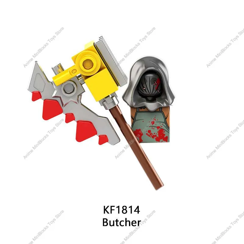 KF6173 할로윈 빌딩 블록 공포 잭 리퍼 정육점 제이슨 데스 레더 페이스 만화 미니 피규어, 액션 장난감 브릭 키즈