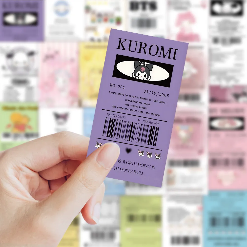 산리오 마이멜로디 만화 스티커, 일기 스크랩북 냉장고 기타 전화 노트북 자전거 DIY 방수 데칼, 10 30 60 개