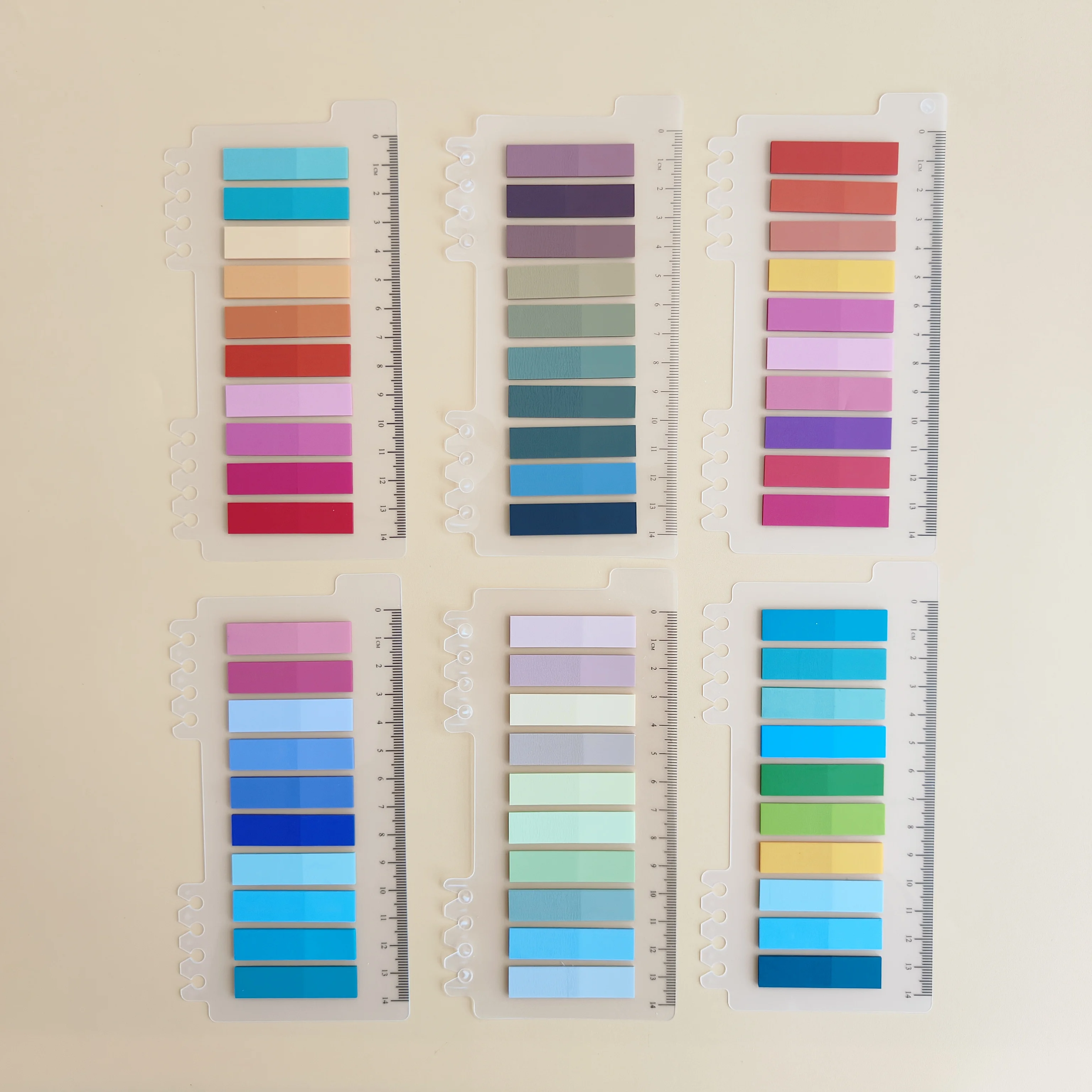 투명 스티커 노트, 자기 접착 북마커, 주석 읽기 책, 클리어 탭, 귀여운 문구, 세트 당 6 팩